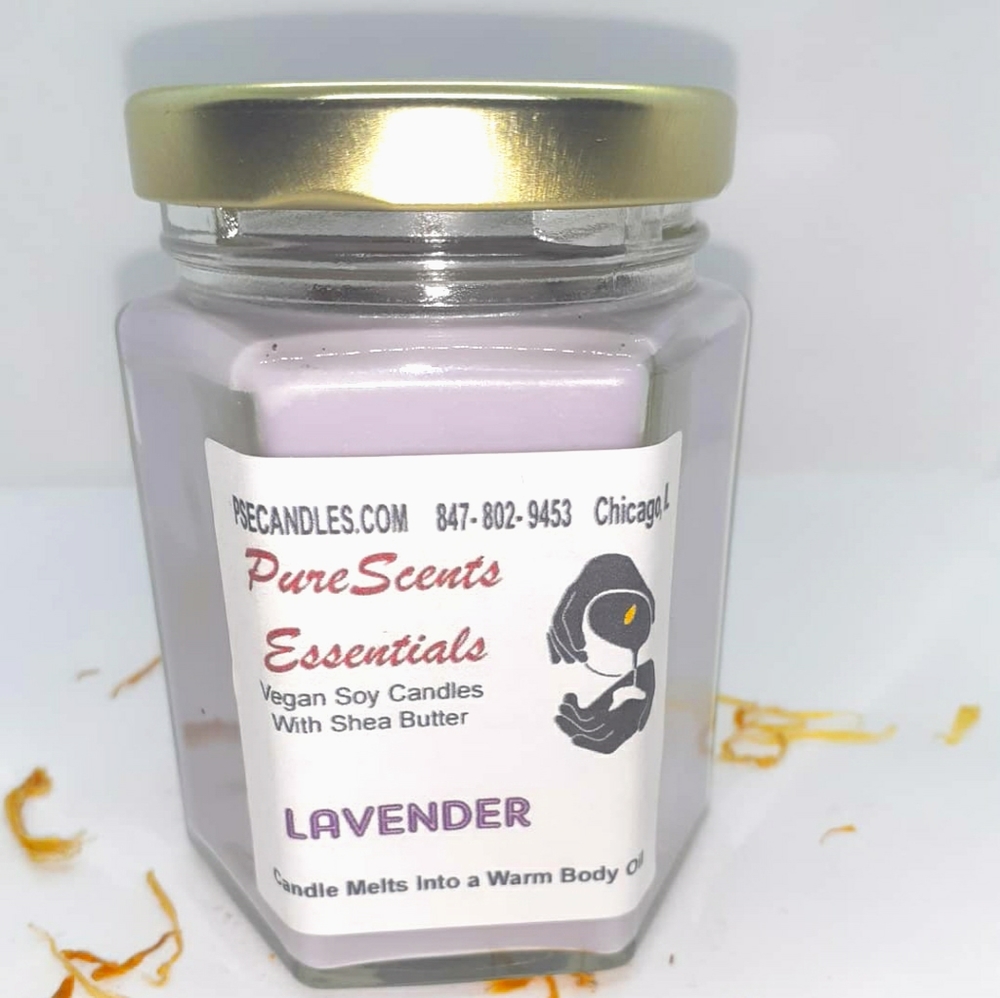Lavender 6oz  soy candle jar